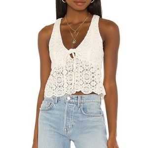 House of Harlow x Revolve Crotchet Top. White. Never Worn. Size Medium.